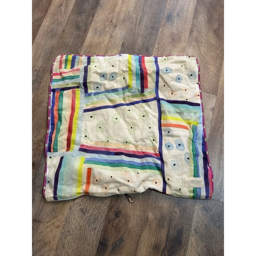 Anthropologie Lillian Farag Painterly Cushion (COVER ONLY- NO INSERT) 18x18